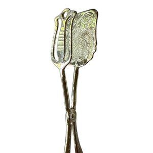 Vintage Silver Plated Serving Tongs